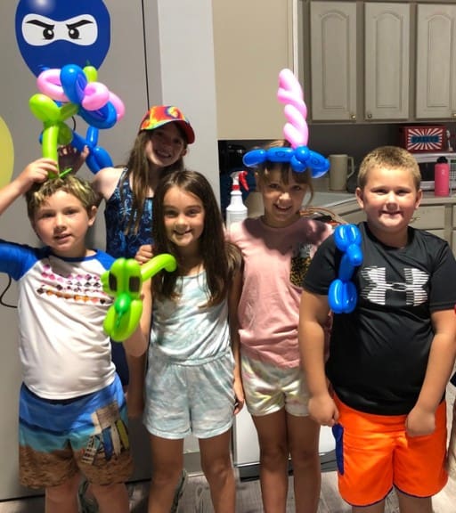 kids celebrate a birthday at ninja fit club near me